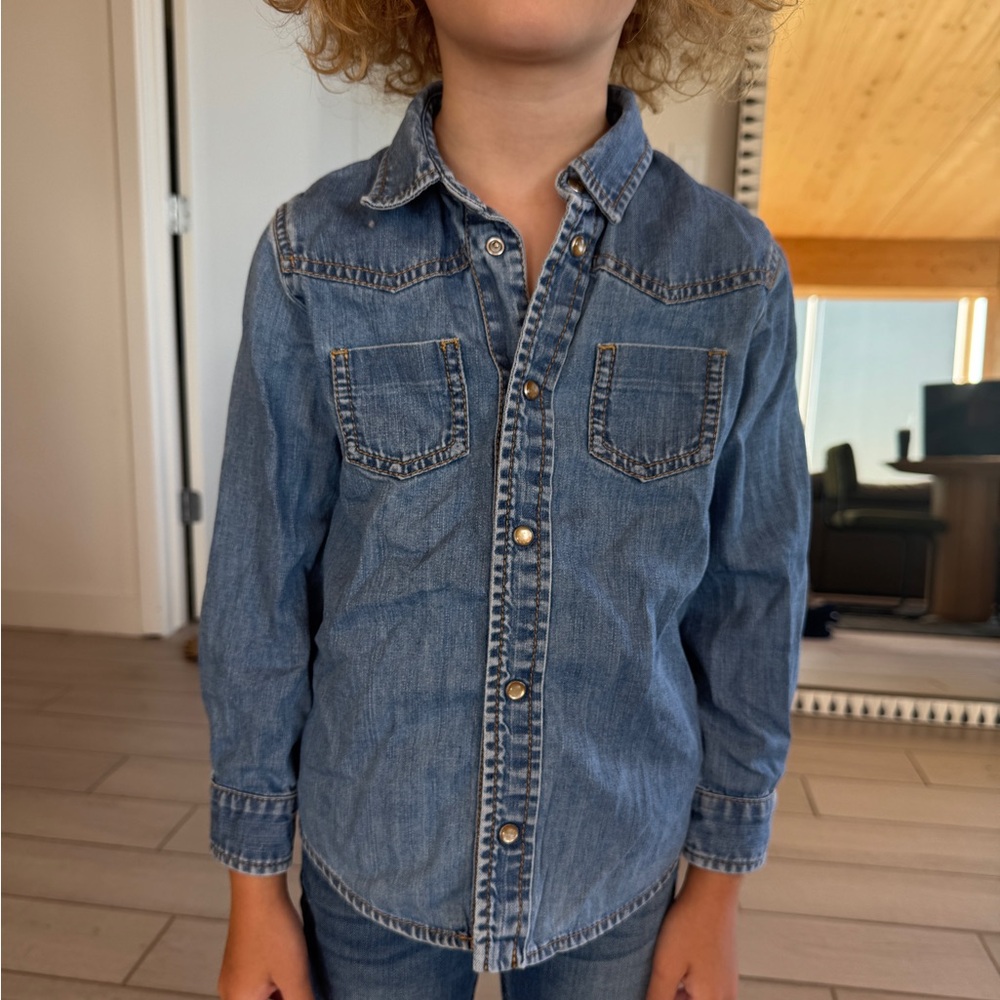 Boys Gucci Blue Denim Shirt